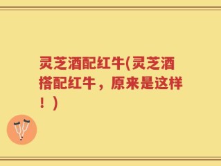 灵芝酒配红牛(灵芝酒搭配红牛，原来是这样！)