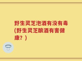 野生灵芝泡酒有没有毒(野生灵芝酿酒有害健康？)