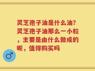 灵芝孢子油是什么油？灵芝孢子油那么一小粒，主要是由什么做成的呢，值得购买吗