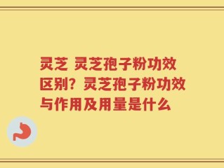 灵芝 灵芝孢子粉功效区别？灵芝孢子粉功效与作用及用量是什么