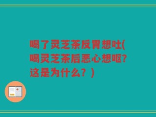 喝了灵芝茶反胃想吐(喝灵芝茶后恶心想呕？这是为什么？)