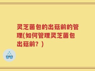 灵芝菌包的出菇前的管理(如何管理灵芝菌包出菇前？)