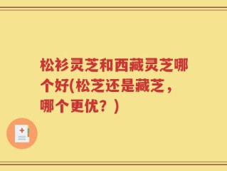 松衫灵芝和西藏灵芝哪个好(松芝还是藏芝，哪个更优？)