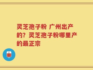 灵芝孢子粉 广州出产的？灵芝孢子粉哪里产的最正宗
