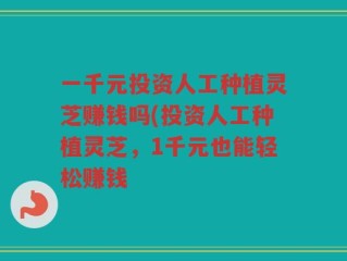 一千元投资人工种植灵芝赚钱吗(投资人工种植灵芝，1千元也能轻松赚钱