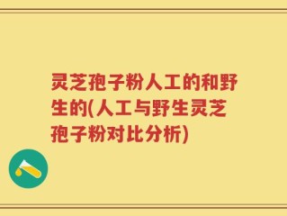灵芝孢子粉人工的和野生的(人工与野生灵芝孢子粉对比分析)