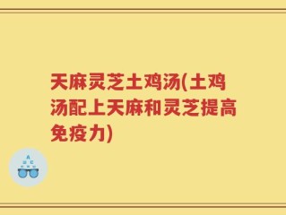天麻灵芝土鸡汤(土鸡汤配上天麻和灵芝提高免疫力)