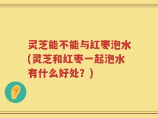 灵芝能不能与红枣泡水(灵芝和红枣一起泡水有什么好处？)