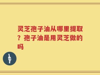 灵芝孢子油从哪里提取？孢子油是用灵芝做的吗