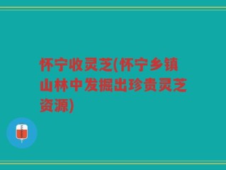 怀宁收灵芝(怀宁乡镇山林中发掘出珍贵灵芝资源)
