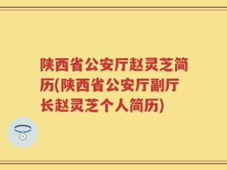 陕西省公安厅赵灵芝简历(陕西省公安厅副厅长赵灵芝个人简历)