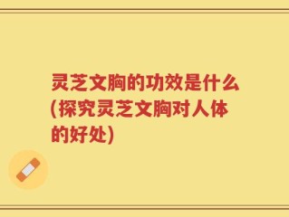 灵芝文胸的功效是什么(探究灵芝文胸对人体的好处)