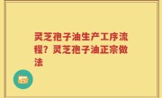 灵芝孢子油生产工序流程？灵芝孢子油正宗做法