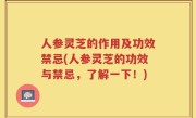人参灵芝的作用及功效禁忌(人参灵芝的功效与禁忌，了解一下！)