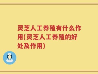 灵芝人工养殖有什么作用(灵芝人工养殖的好处及作用)