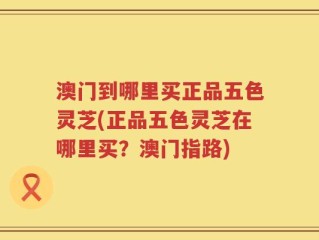 澳门到哪里买正品五色灵芝(正品五色灵芝在哪里买？澳门指路)