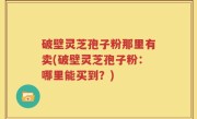 破壁灵芝孢子粉那里有卖(破壁灵芝孢子粉：哪里能买到？)