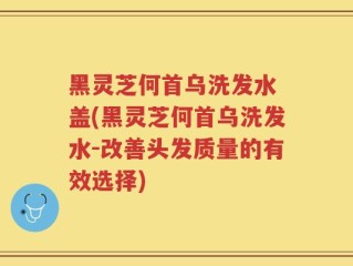 黑灵芝何首乌洗发水 盖(黑灵芝何首乌洗发水-改善头发质量的有效选择)