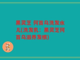 黑灵芝 何首乌洗发水儿(洗发乳：黑灵芝何首乌滋养发根)