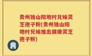 贵州独山阳地村兄妹灵芝孢子粉(贵州独山阳地村兄妹推出健康灵芝孢子粉)