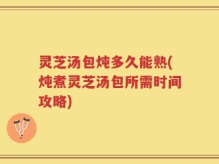 灵芝汤包炖多久能熟(炖煮灵芝汤包所需时间攻略)