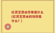 红灵芝煲水作用是什么(红灵芝煲水的功效是什么？)