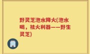 野灵芝泡水降火(泡水喝，祛火利器——野生灵芝)