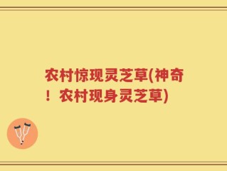 农村惊现灵芝草(神奇！农村现身灵芝草)