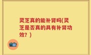 灵芝真的能补肾吗(灵芝是否真的具有补肾功效？)