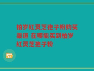 柏岁红灵芝孢子粉购买渠道 在哪能买到柏岁红灵芝孢子粉