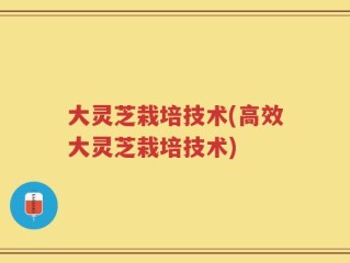 大灵芝栽培技术(高效大灵芝栽培技术)