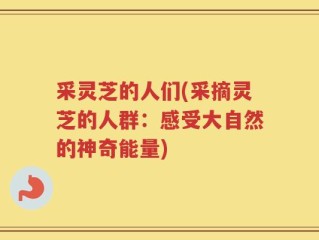 采灵芝的人们(采摘灵芝的人群：感受大自然的神奇能量)