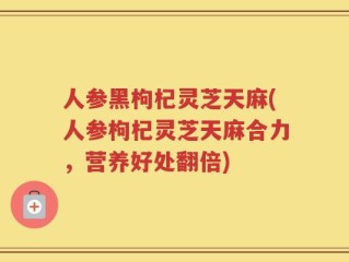 人参黑枸杞灵芝天麻(人参枸杞灵芝天麻合力，营养好处翻倍)