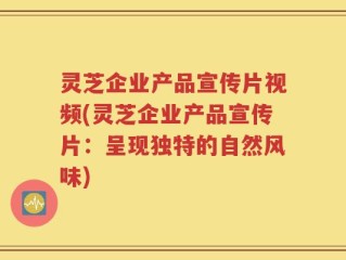灵芝企业产品宣传片视频(灵芝企业产品宣传片：呈现独特的自然风味)