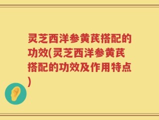灵芝西洋参黄芪搭配的功效(灵芝西洋参黄芪搭配的功效及作用特点)