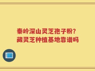 秦岭深山灵芝孢子粉？藏灵芝种植基地靠谱吗
