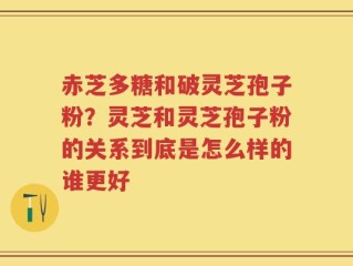 赤芝多糖和破灵芝孢子粉？灵芝和灵芝孢子粉的关系到底是怎么样的谁更好