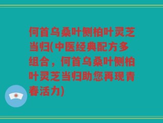 何首乌桑叶侧柏叶灵芝当归(中医经典配方多组合，何首乌桑叶侧柏叶灵芝当归助您再现青春活力)