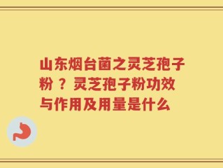山东烟台菌之灵芝孢子粉 ？灵芝孢子粉功效与作用及用量是什么