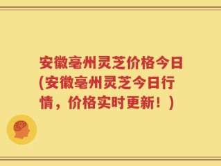 安徽亳州灵芝价格今日(安徽亳州灵芝今日行情，价格实时更新！)