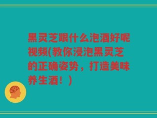 黑灵芝跟什么泡酒好呢视频(教你浸泡黑灵芝的正确姿势，打造美味养生酒！)