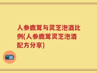 人参鹿茸与灵芝泡酒比例(人参鹿茸灵芝泡酒配方分享)