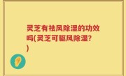 灵芝有祛风除湿的功效吗(灵芝可驱风除湿？)