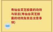 寿仙谷灵芝胶囊的功效与禁忌(寿仙谷灵芝胶囊的功效及禁忌注意事项)