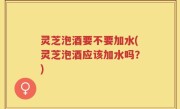灵芝泡酒要不要加水(灵芝泡酒应该加水吗？)
