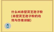 什么叫赤壁灵芝孢子粉(赤壁灵芝孢子粉的功效与作用详解)