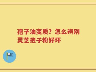 孢子油变质？怎么辨别灵芝孢子粉好坏
