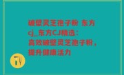 破壁灵芝孢子粉 东方cj_东方CJ精选：高效破壁灵芝孢子粉，提升健康活力