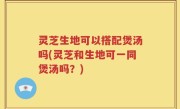 灵芝生地可以搭配煲汤吗(灵芝和生地可一同煲汤吗？)