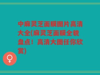 中麻灵芝面膜图片高清大全(麻灵芝面膜全貌盘点！高清大图任你欣赏)